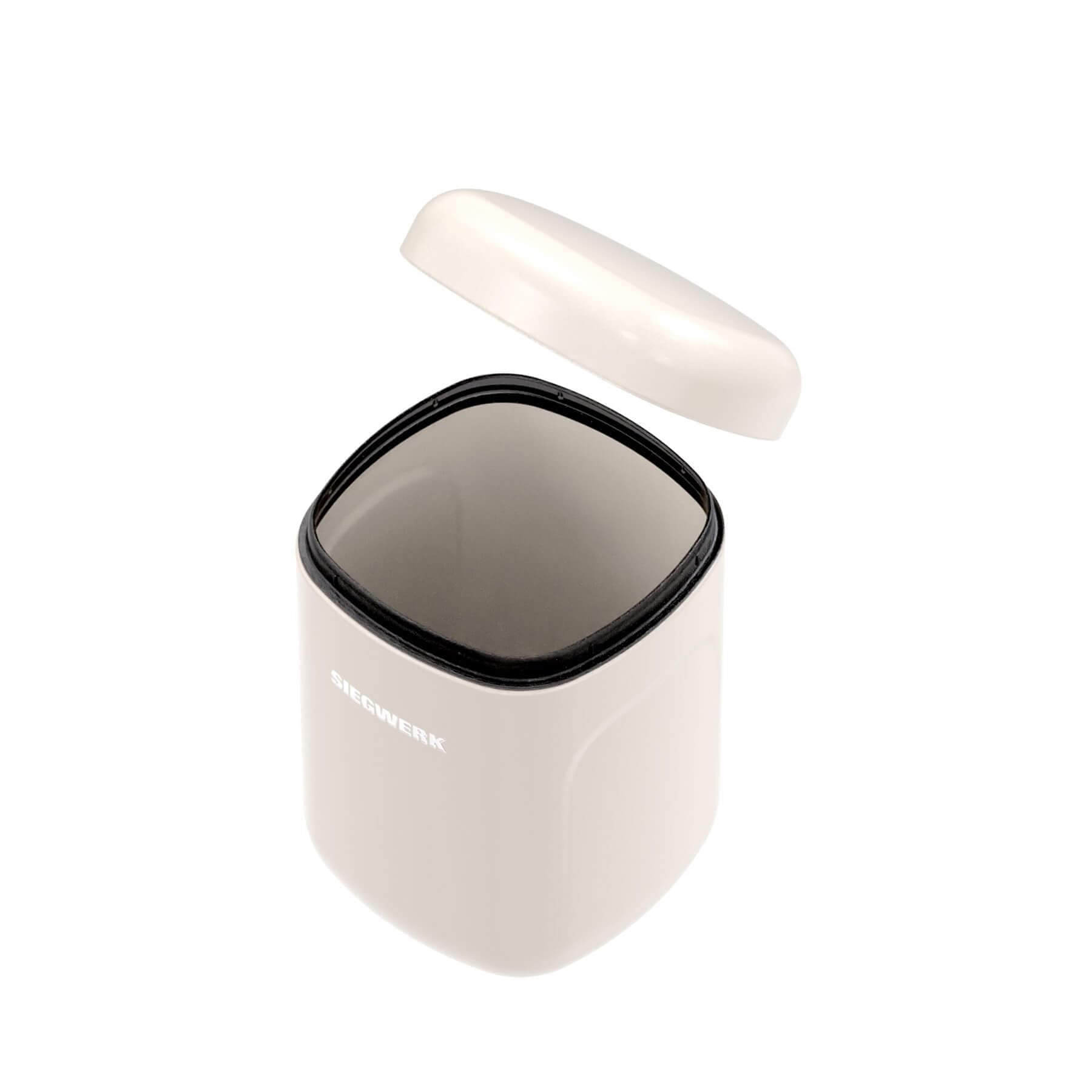 2er Set Vorratsdosen Vorratsdosen M - 1,25 l - Metall - mit Griffmulden an den Seiten - kombinierbar - beige