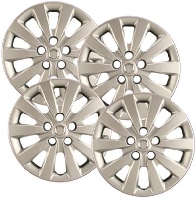 Amazon Hubcaps Com プレミアム品質16インチシルバーハブキャップ ホイールカバー 日産セントラにフィット 高耐久構造 4個セット カータイヤ ホイール 車 バイク