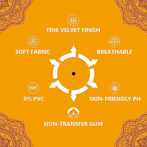 Eyetex Pallavi Sticker Kumkum (Round), P8 - Black, 20 Flaps, Breathable Fabric, No Gum Marks, Does not Irritate Skin - Image 3
