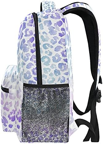 MNSRUU Student Travel School Backpack Leopard Purple Cheetah Tie Dye College Laptop Backpack for Women Bookbags for Adult Teen - Image 4