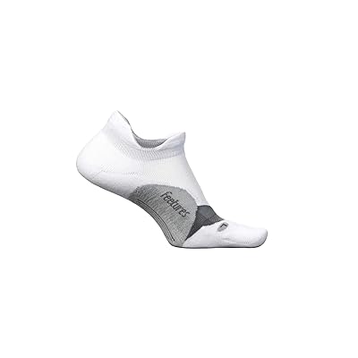 Feetures Elite Light Cushion No Show Tab No Show Socks Shoes White