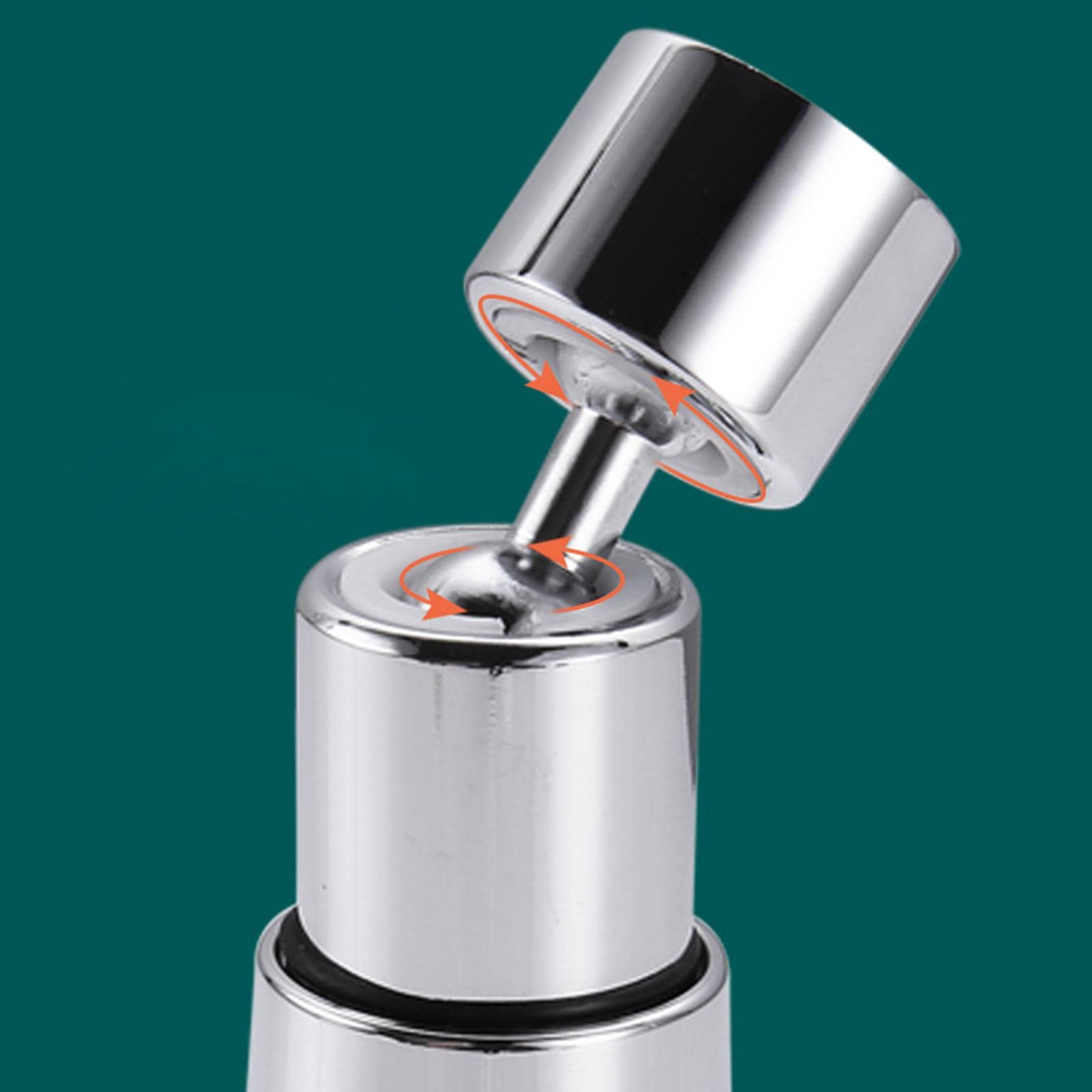 Set di 5 aeratori universali per rubinetto, a prova di spruzzi, ricambio per cucina, WC, lavanderia, argento
