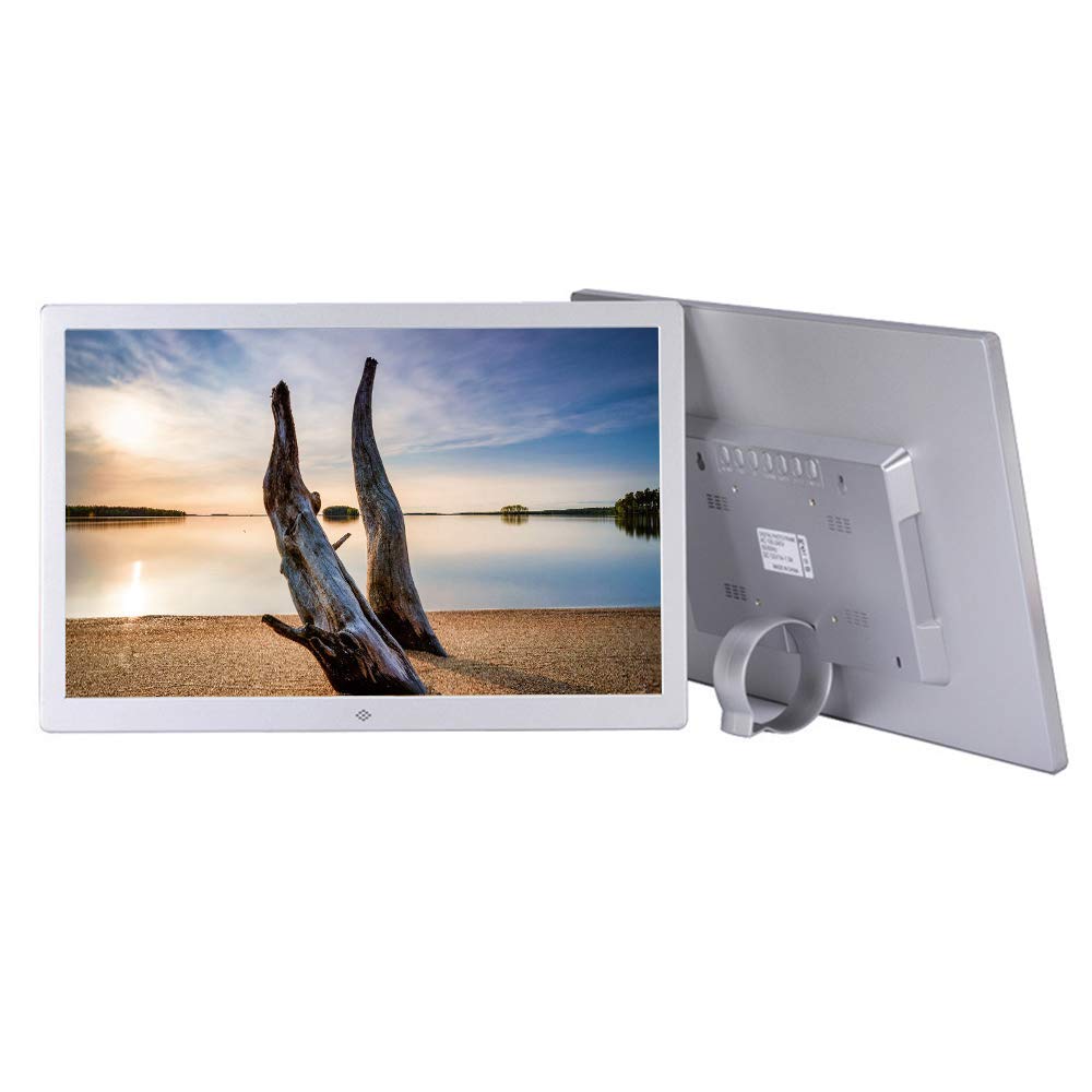 MYUYEE 17-Inch Digital Photo Frame - Electronic Photo Album And Supermarket/Shopping Mall Advertising Display Case (White-17 Inch)
