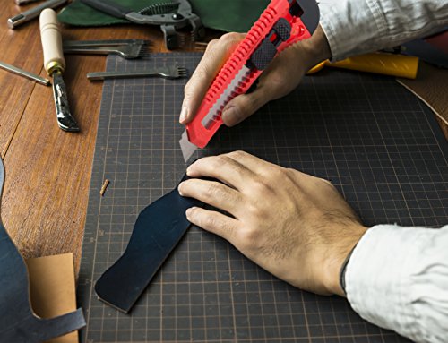 image for Fixson Utility Knife 18-MM Box Cutter (12 PACK) Retractable Razor Blad