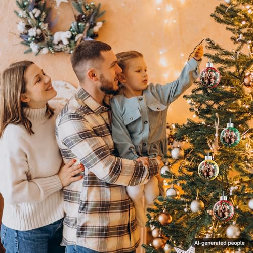 Image of Bemaystar Personalized Photo Christmas Ornaments 2025 - Custom Christmas Ball Ornaments, Customized Ornament for Xmas Gifts for Mom Dad Kids Pets Friends