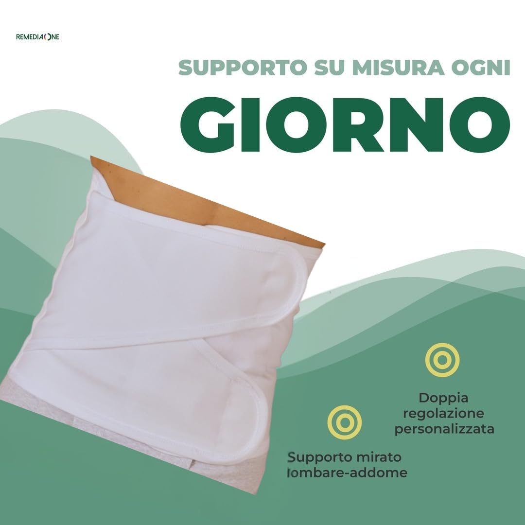 Faja lumbar con soporte de espalda elástica, faja de compresión para mujer y hombre, faja lumbar ortopédica de doble cierre – Blanca (6 (120 – 130 cm))