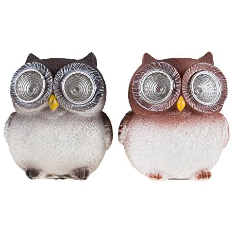 Pure Garden Solar Owl Statues Cover