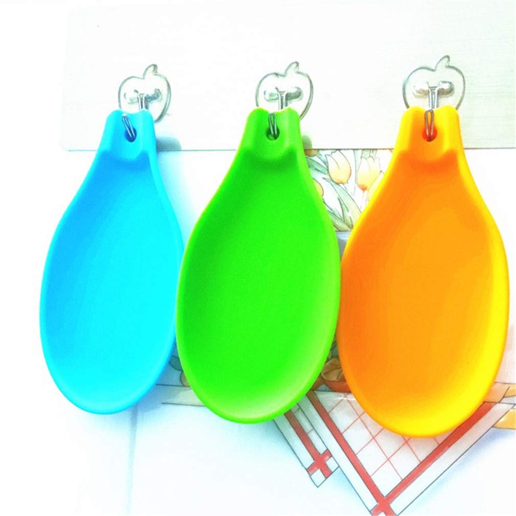 Porta Cucchiaio In Silicone - Set 4 Pezzi, Colorati, Antiaderente
