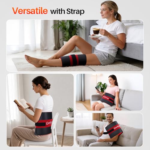 Image of Comfytemp Soft-Touch Red Light Therapy for Body with 242 LEDs, 30W Wearable Near Infrared Light Therapy Pad, 24'' x 12'' Flexible Wrap for Back Knee Shoulder Hands Home Use, 660nm & 850nm