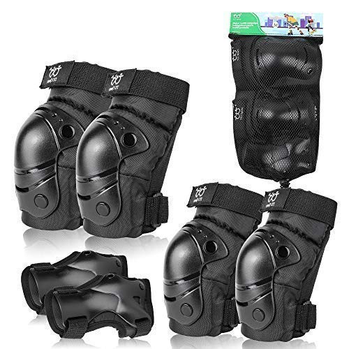 Rodilleras, coderas, coderas con protectores de muñeca, equipo de protección para niños, jóvenes, adultos, monopatín, deportes, patinaje, ciclismo,