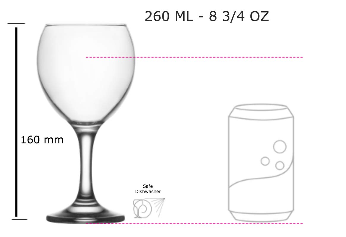 Lot De 6 Verres à Shot Misket - 260 Ml - Ø7x16 Cm - Verres à Vodka Et Spiritueux