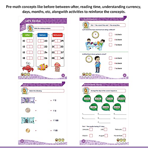 Image of Woodsnipe Tiny Steps - Maths Number Writing Book C | Age 4 to 6 Years | 1 to 100 Number For Homeschooling | Tracing and Writing Practice | Fun Filled Activity for Nursery Kids