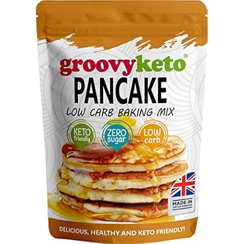 Groovy Keto Pancake & Waffle Mix | Low Carb | Keto Friendly | Sugar Free - Great alternative to Sweet American Style Pancakes - No Added Sugar, Diabetic Friendly, High Protein & Fibre - 240g pouch Cover
