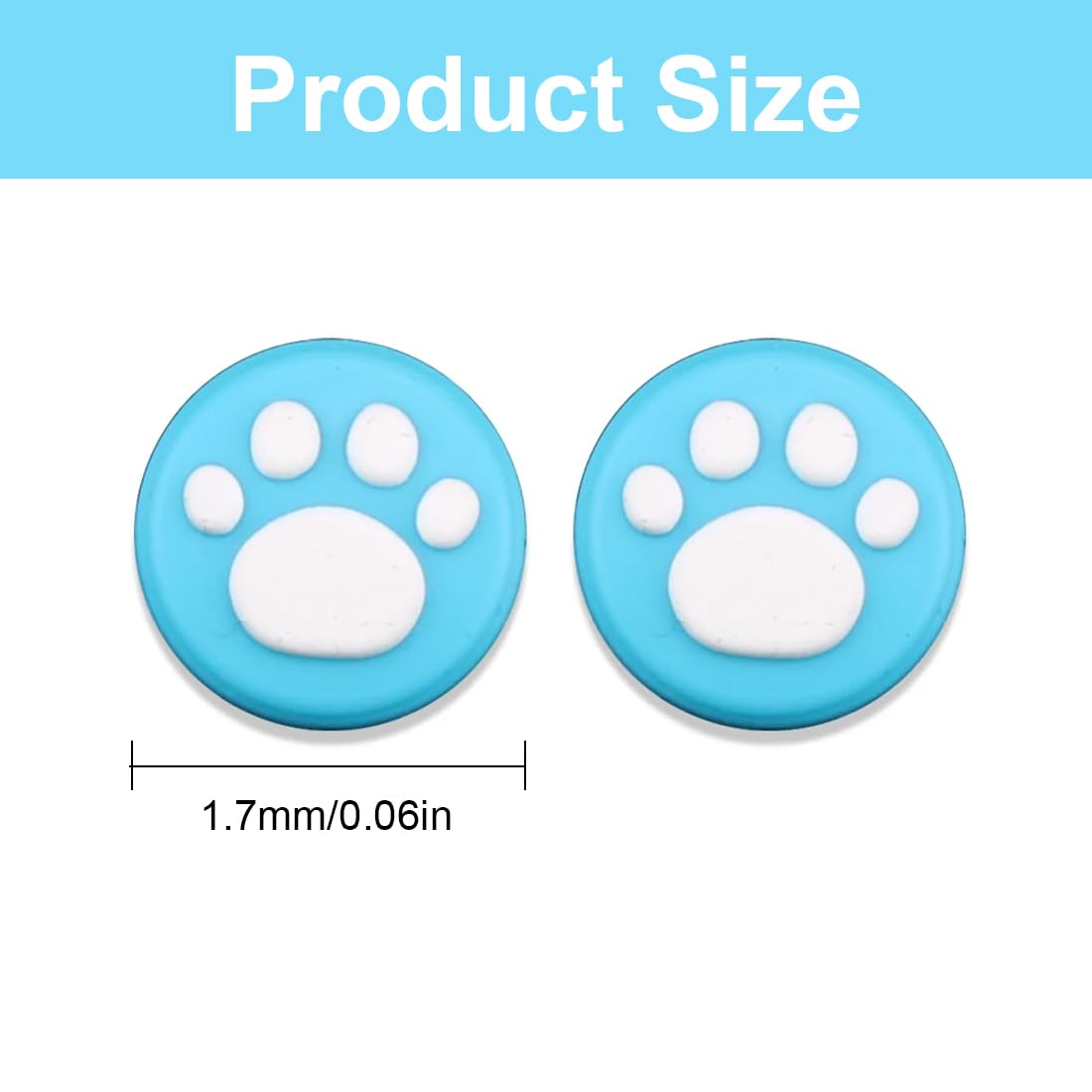 12 Piezas Tapas de Agarre para el Pulgar Compatible con Nintendo Switch y Switch Lite Cubierta Protectora de Botones de Silicona Diseño de Pata de Gato