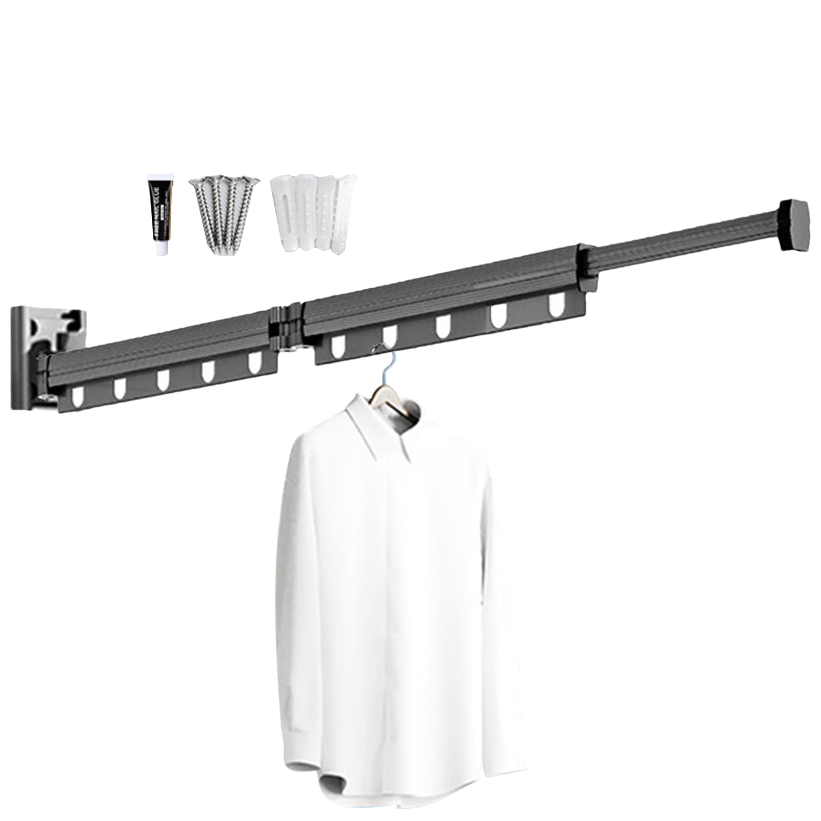 Étendoir à linge pliable mural pour supprimer l'encombrement des séchoirs traditionnels au sol