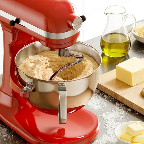 Image of Stainless Steel Spiral Dough Hook for KitchenAid 5Plus & 6QT Bowl-Lift Stand Mixer, Rustproof & Easy Clean Bread Hook kitchen aid accessories and attachments, Perfect for Pizza Pasta Cookie