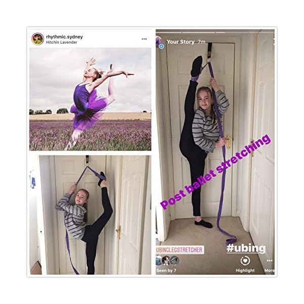 UBING Leg Stretcher, Door Flexibility Trainer, Over the Door Strech Strap for Flexibility, Splits Trainer for Dance Ballet Cheer Gymnastics Taekwondo Stretching