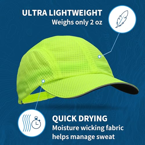 Image of TrailHeads Race Day Men's Running Hat - Lightweight, Quick Dry Mesh Cap with Reflective Accents & Sweatband - Performance Cap