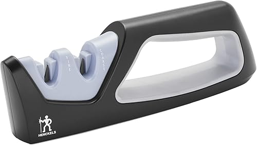 Miniatura 5 de HENCKELS Fine Edge Pro - Afilador de cuchillos de acero inoxidable, 9 pulgadas, negro/acero inoxidable y HENCKELS International, 7.7 x 8.5 x 2
