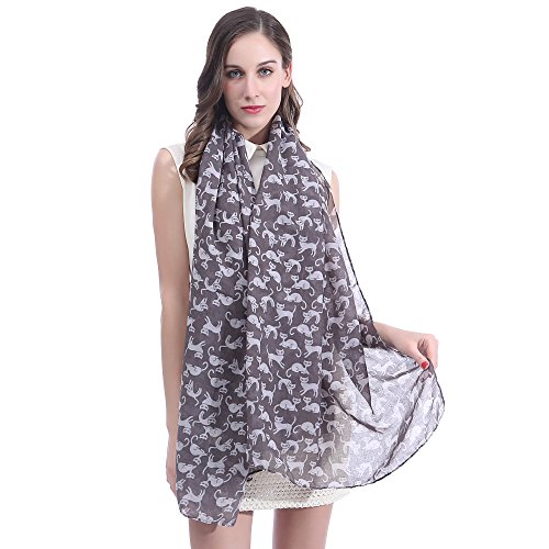 Lina & Lily Cat Animal Print Women's Scarf Shawl Wrap Lightweight3