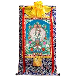Gandhanra Avalokiteshvara Thangka Giclée-Druck Wandteppich 47' x 32'
