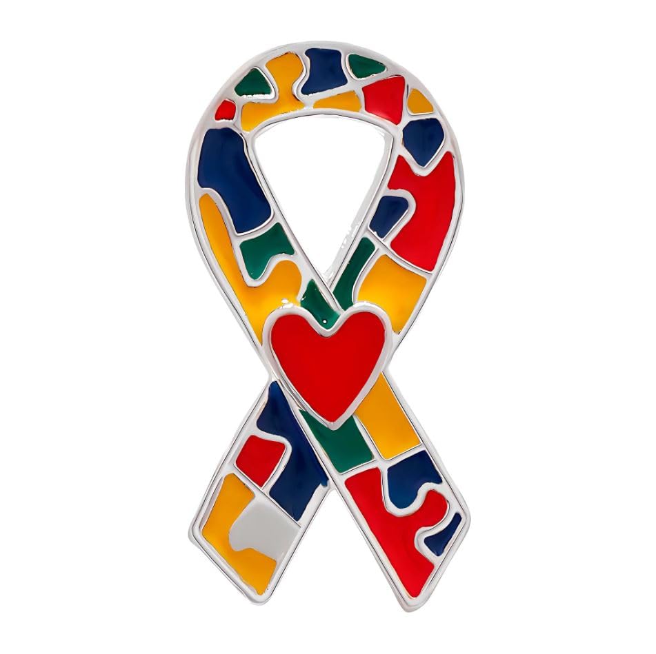 1/2/5/10/25pcs Autism Ribbon Awareness Pin - Celebrate Autism Awareness with Our Puzzle Piece Lapel Pin - Support Advocacy and Raise Awareness - Ideal Gift for Supporters and Advocates