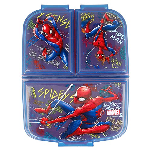 Stor Spiderman (Marvel) | Boîte À Déjeuner - Boîte À Repas avec Trois Compartiments pour Enfants, 8412497379200