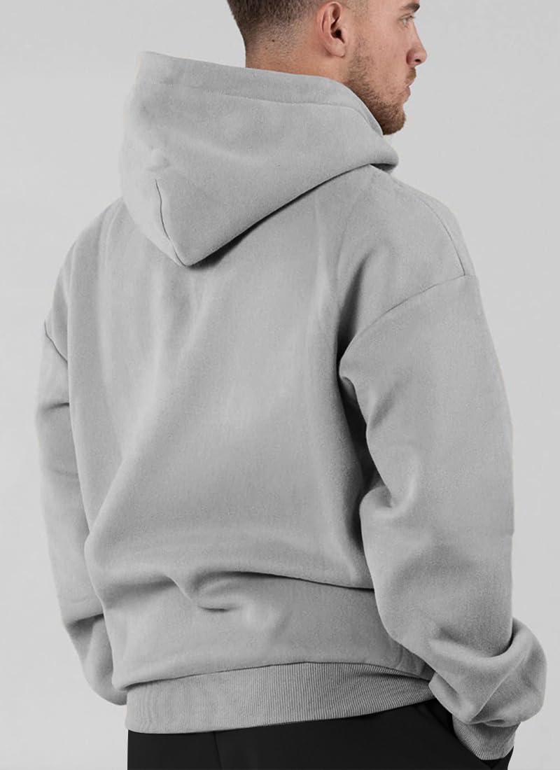 WINKEEY Felpa Uomo Maniche Lunghe Felpa con Cappuccio Tuta Autunno Inverno Top Casual a Tinta Unita con Tasche