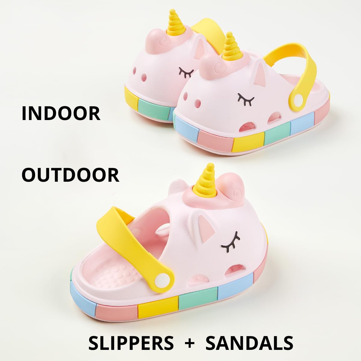 OrJana Sandalias Unicornio. Zapatillas piscina antideslizantes. Zapatillas de verano. Zuecos Sabot impermeables