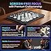 AI Adaptive Electronic Chess Set Game and App with Computer Chess Board, Smart Chess Board, Chess Set Board Game, Electronic Chess Game, LEDs, Built-in Battery, Great Partner for Play and Practice