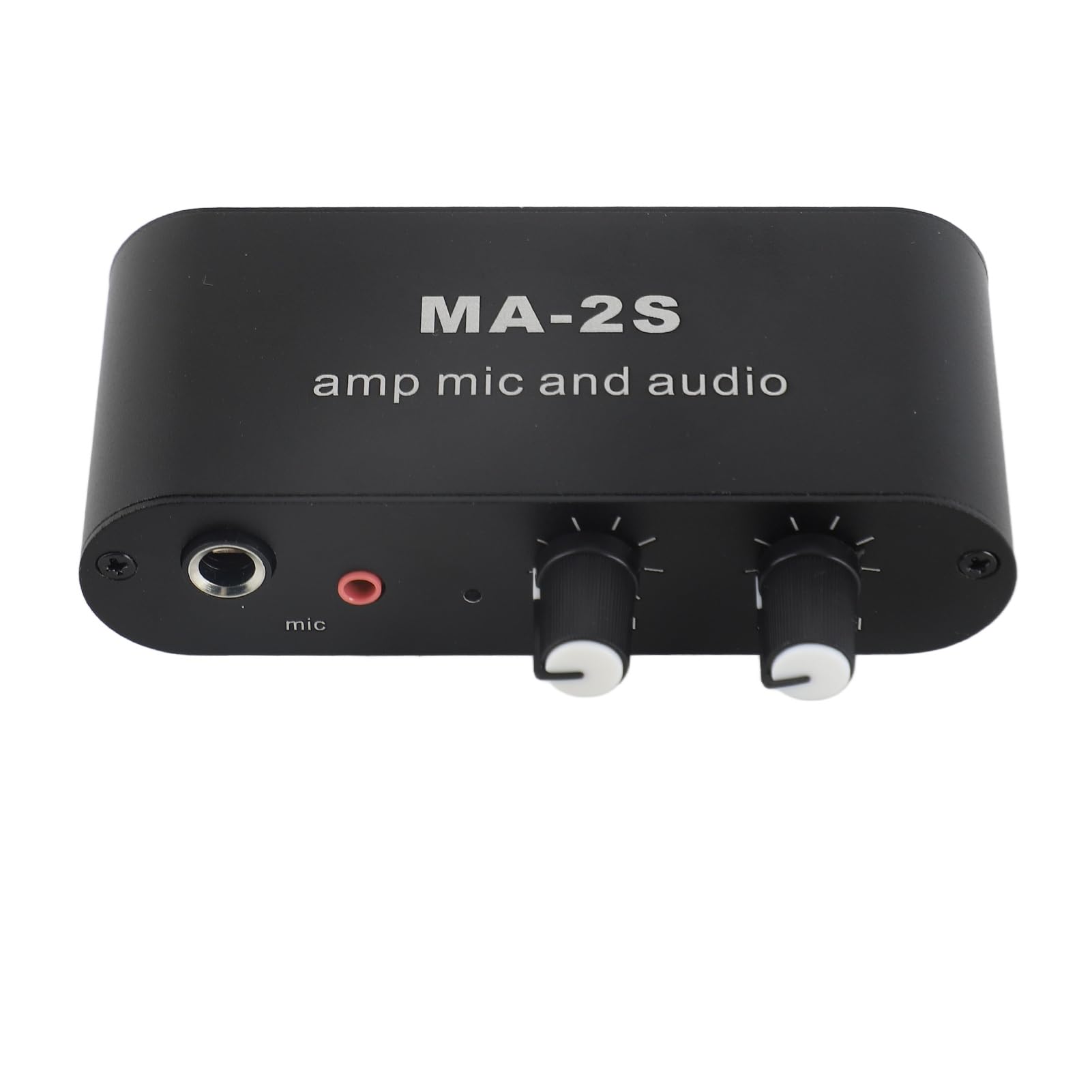 Wzmacniacz słuchawkowy do mikrofonów dynamicznych i pojemnościowych - Przedwzmacniacz audio stereo z 3 portami wyjściowymi i aluminiową obudową ABS - Interfejs 3,5 mm i 6,5 mm do