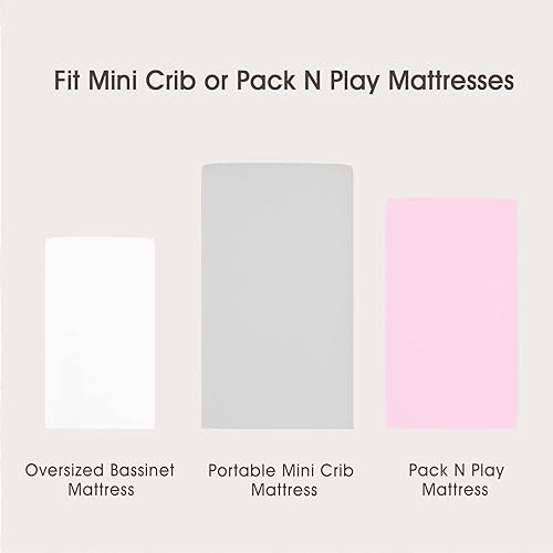 Miniatura 6 de David's Kids Paquete de 3 sábanas para cuna, ultra suaves y sedosas, cómodas, para niños y niñas, ajuste universal para colchones Pack N Play,