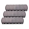 Schramm® 3 stuks tablettenbox zwart 11 x 4 x 1,5 cm pillendoos 7 dagen doos tablettdoos 3-pack pillendoos