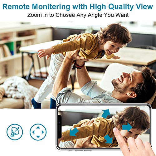 TENVIS Home Security Camera - 1080P FHD Pet Cameras (2-Pack), Home Security System with Motion Detection, Two-Way Audio, Night Vision, PTZ, Indoor Surveillance System and Remote Monitor for Baby/Pet