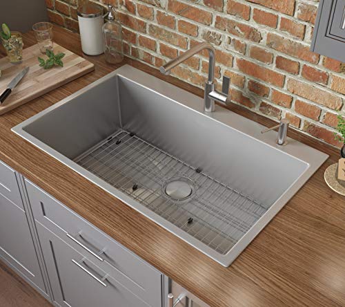 image for Ruvati 33 x 22 inch Drop-in Tight Radius 16 Gauge Stainless Steel Topm