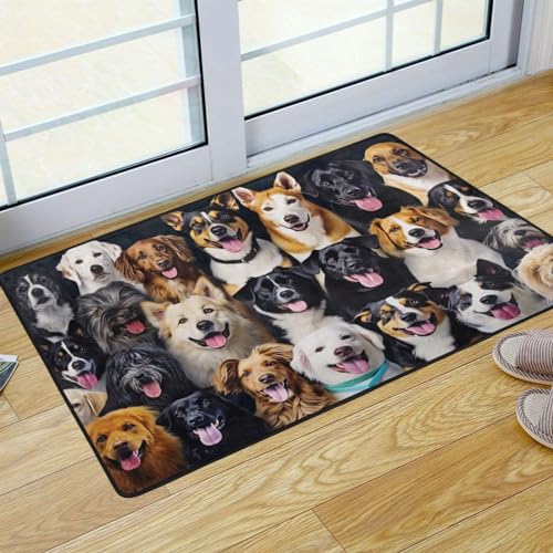 UMIRIKO Funny Dogs Face Kitchen Rug Mats Anti Fatigue Non Slip Mats Kitchen Mats for Floor Kitchen Decor 36x24 Inch 202a6292