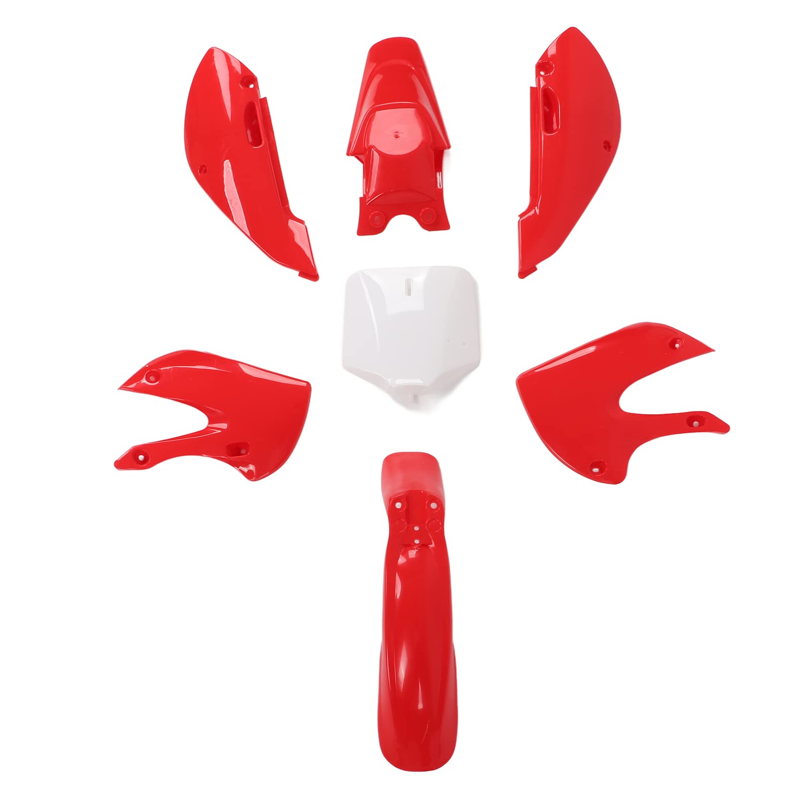 Kit carene plastiche moto 7 pezzi set carenatura corpo moto sostituzione per KLX110 KX65 DRZ110 RM65 colore rosso kit accessori off road struttura in ABS per rivestimento e protezi