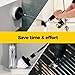 Holikme 7Pack Drill Brush Attachment Set-Car Interior Detailing Kit，Power Scrubber Brush Extended Long Attachment for Bathroom, Car，Shower，Carpet,Boat,Kitchen，Floor and Tile，White