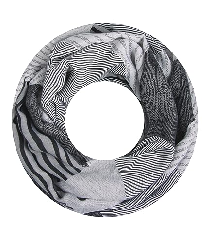 Majea Damen Loop Schal Schlauchschal Halstuch (880024) (grau 22)