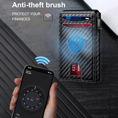Men's Wallet is Classic and Fashionable, Rfid Blocking Smart Pop Up Card Wallet,Wallet for Men is Suitable for Giving as a Gift To Relatives and Friends on Christmas or Birthdays.2