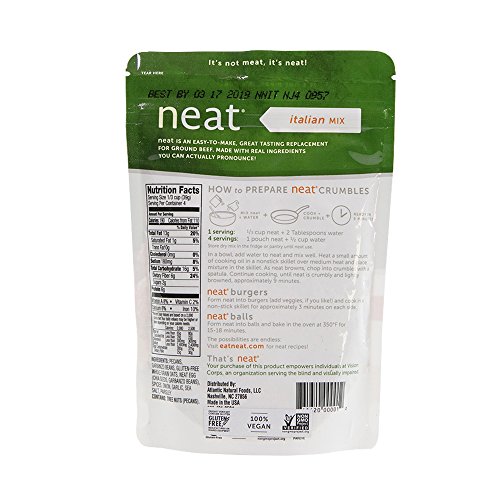 neat Vegan Campout - 16 Servings Equivalent To 4 lbs. Of Meat (5.5 oz.) (Pack of 4)