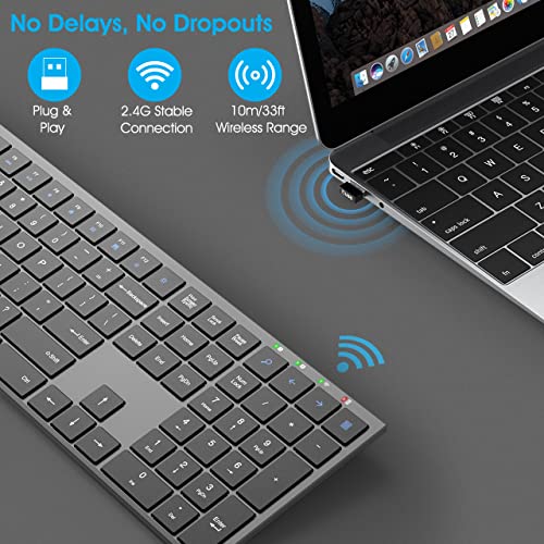 Wireless-Keyboard-Trueque-Full-Size-Ultra-Slim-Keyboard-Silent-Keys-24-GHz-Wireless-Ergonomic-USB-Computer-Keyboard-with-Number-Pad-for-Laptop-Windows-PC-Desktop-Mac-Grey