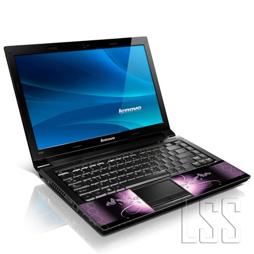 Image of LSS Laptop 15 15.6 Skin Cover with Colorful Faded Purple Floral Pattern for HP Dell Lenovo Apple Asus Acer Compaq - Fits 13.3 inch 14 inch 15.6 inch 16 inch (2 Wrist Pads Free)