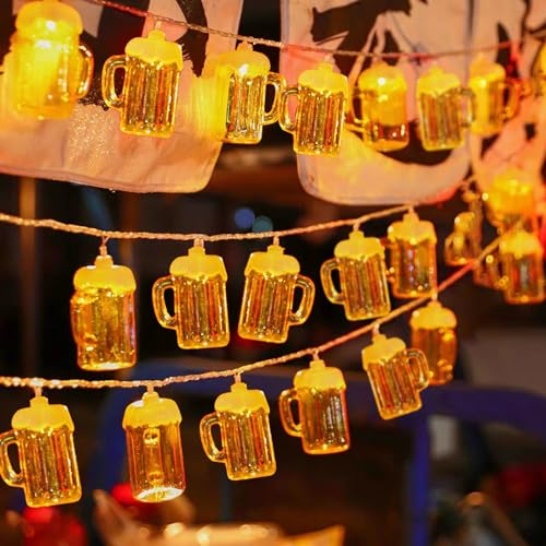 LED Lichterkette,Dekorative Lichter 3m,Bier Lichterkette,Biergläser...