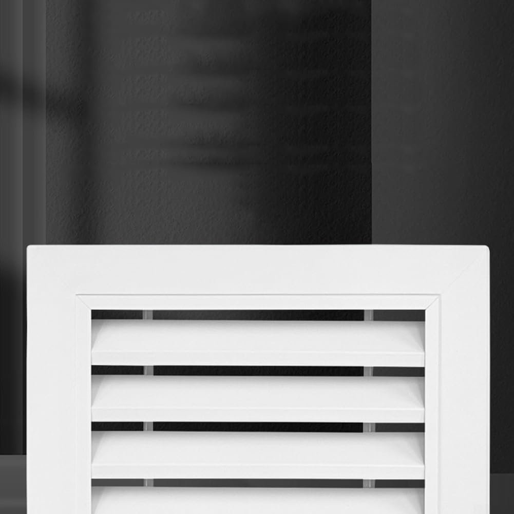 Griglia di ventilazione in alluminio, copertura di ventilazione antipioggia per pareti esterne, protezione decorativa per aria condizionata (400 x 400 mm)