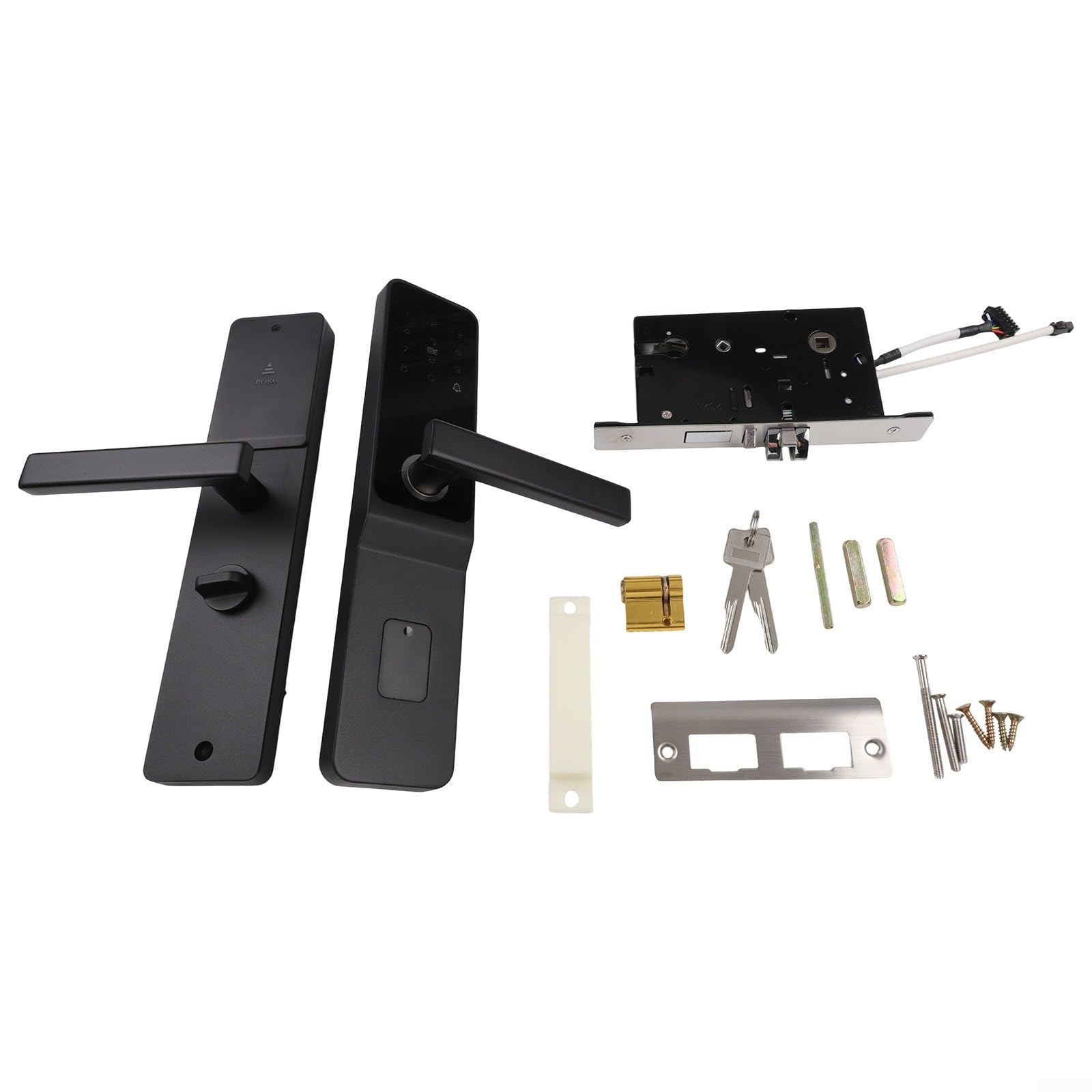 Cerradura inteligente TTlock con múltiples métodos de acceso, incluyendo contraseña, tarjeta y llave, cerradura electrónica antirrobo para seguridad de hotel (modelo electrónico)