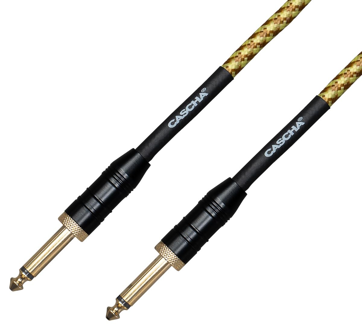 CASCHA Professional Line Guitar Cable, Straight, Tweed Natural, 3 m - Image 3