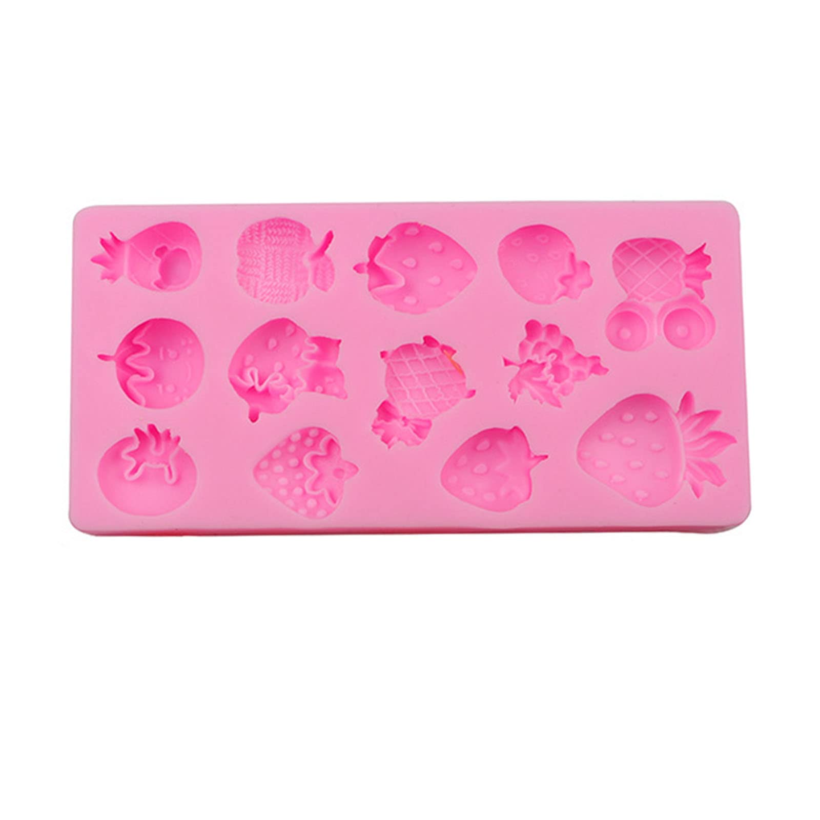 XuQiZZpp Silicone Fondant Mold Fruit Series Cupcake Chocolate Candy Cake Decorating Tool Party Supplies Pastry Tools Fruits Series Chocolate Silicone Mold for Epoxy Resin