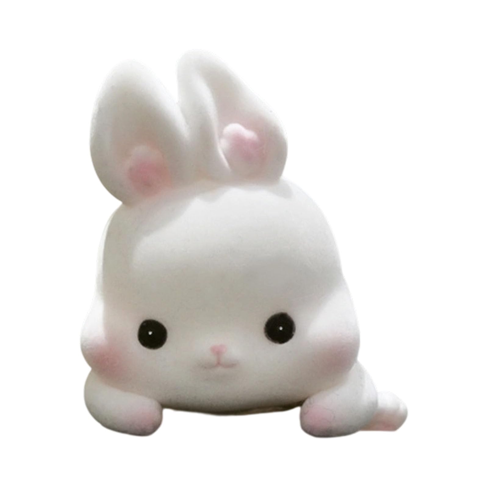 Jazuaiao Miniature Animal Toy Tabletop Ornament Small Furry Figurine for Computer Monitor Desk Decoration Miniature Dashboard Figurine