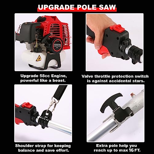 58CC Gas Pole Saw Long Reach